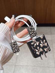 性感豹纹蝴蝶结保护壳，兼容 15 Pro Max、17 Pro Max、16 Pro Max、11、12、13、14 Pro Max，时尚美观 - 黑色 - 查看 4