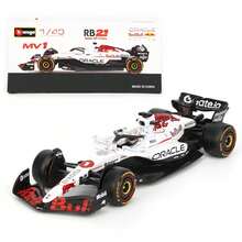Burago Red Bull Model mobil balap F1 skala 1:43 Bragos SF25/AMR25/W16 dari paduan logam presisi, dan model skala 1:64 RB21 #1 Verstappen, SF25 #44 Hamilton, MCL39 #4 Norris. - MultiWarna - View 38