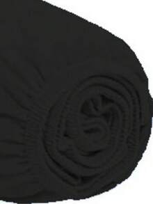 Single Fitted Sheet With Elastic All Around, Micropercal Flex 400 Thread Count, Soft Touch, Single, Double, Queen, King - 黑色 - 查看 2
