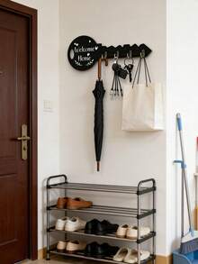 1 chiếc giá treo chìa khóa bằng gỗ kiểu Bohemian, giá đựng chìa khóa tiết kiệm không gian ở lối vào, có móc treo, gắn tường, thích hợp để đựng chìa khóa và áo khoác ở lối vào, nhà bếp, văn phòng. - Nhiều màu - Xem 5