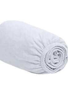 Single Fitted Sheet With Elastic All Around, Micropercal Flex 400 Thread Count, Soft Touch, Single, Double, Queen, King - 白色 - 查看 4