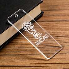 FIFA 3个世界杯国家队队徽书签，世界杯球迷周边商品，透明亚克力书签礼品 - 多色 - 查看 9