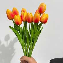 12 pezzi profumo di fiori di tulipano artificiali, adatti come centrotavola, decorazione per tavolo da pranzo, per occasioni come San Valentino, Festa della Mamma, Ringraziamento e decorazione da giardino - Multicolore - Visualizzare 3