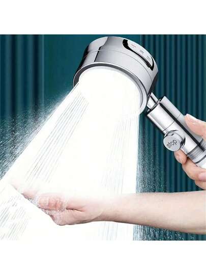 1 vòi sen điều chỉnh áp lực cao, vòi sen tăng áp mạnh 3 chế độ, đầu vòi sen xoay, phụ kiện phòng tắm