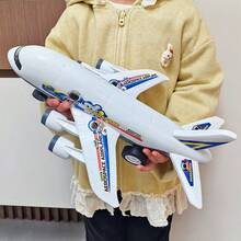 Large White Passenger Airplane Toy Spacecraft Model, Children's Gift For Boys, New Year, Holiday, Birthday - White - View 12