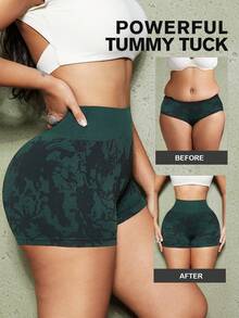 1件装女士塑身短裤，收腹提臀，束腰内裤 - 軍綠色 - 查看 2