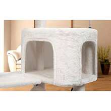 Cat Tree With Cat Condo And Big Hammock Grey - 39.4吋 米色 - 查看 6