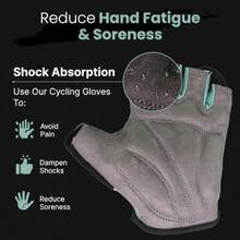 Guantes de ciclismo para bicicleta guantes de bicicleta de montaña antideslizantes acolchados transpirables con medio dedo accesorios deportivos para hombres y mujeres - Gris  Medio dedo - Ver 3