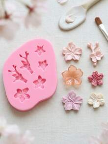 1 khuôn hoa anh đào, thích hợp để trang trí bánh kem, bánh cupcake, làm kẹo và sô cô la. - Nhiều màu - Xem 3