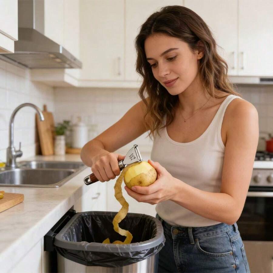 2pcs Multi-Functional Peeler With Minimalist Wooden Handle, Easily And Smoothly Peel Various Fruits And Vegetables - Multicolor - View 1