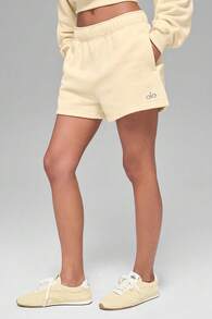 Alo Yoga Accolade Short Women's Athletic Heather Grey Designed For A Relaxed Fit W6472rg - 黃色 - 查看 2