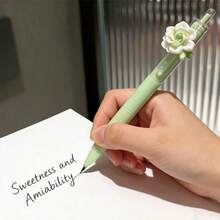 1/2/4 chiếc Bút bi Jasmine đẹp, ngòi 0.5mm, mực đen, khô nhanh, kiểu bấm, văn phòng phẩm học sinh, đồ dùng văn phòng, thích hợp cho việc học tập, văn phòng phẩm, sinh nhật, nhật ký và quà tặng cho bé gái. - A - Xem 4