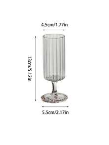 1pc Niche Retro Striped Monkey King Glass Cup, Vertical Striped Stemware, Minimalist Creative Coffee Mug - Multicolor - View 4
