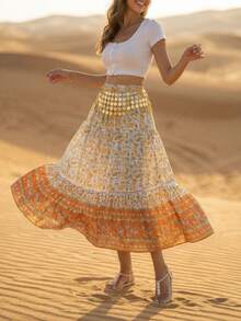 Cadena de cintura con monedas y flecos multicapa, versátil para banquetes, fiestas y bodas - Dorado - Ver 3