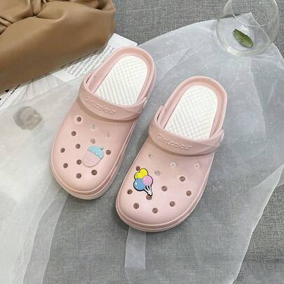 Sandali infradito da donna con fori, nuovi sandali estivi antiscivolo morbidi per infermiere, lavoro all'aperto e spiaggia, con suola spessa alla moda antiscivolo, scarpe con fori e suola morbida per sale operatorie