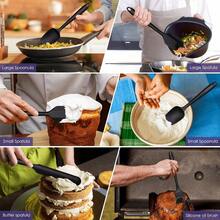 39 piezas Juego de utensilios de cocina de silicona con mango de madera antiadherente, herramientas para hornear y cocinar, cocina y horneado fáciles, suministros de cocina - Multicolor - Ver 2