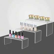 Bộ 5 giá trưng bày hình chữ U bằng acrylic trong suốt - Giá đựng bánh cupcake có thể tái sử dụng, phù hợp cho các món tráng miệng, trang sức, tiệc cưới và các bữa tiệc khác. Chắc chắn, có thể điều chỉnh, dễ lắp ráp. - Trong sáng - Xem 4