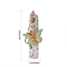 Butterfly Travel Spray Bottle Keychain For Perfume Travel Refillable 5ML Perfume Atomizer Key Chain For Women Mini Spray Bottle For Traveling Bottle For Purse Small Traveling Accessories - 藍色蝴蝶 - 查看 2