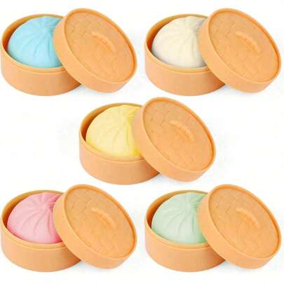 1个慢回弹软面包球，逼真迷你食物造型减压玩具，可拉伸感官解压玩具，办公室居家缓解焦虑，完美礼物