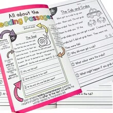 Workbook To Improve Reading Comprehension: Children Learn Phonics And Fluent Reading Through Reading Short Passages And Practicing Questions, As Well As Vocabulary Accumulation. This Is A Convenient English Learning Material Suitable For Children To Study Short Vowels. - Multicolor - View 3