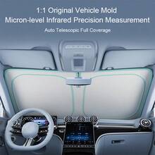 1 buah Pelindung Matahari Kaca Depan Mobil Musim Panas, Isolasi Panas & Perlindungan UV, Pelindung Matahari Interior Mobil - A - View 2