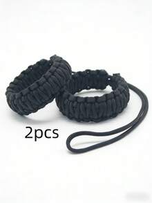 1条/2条装户外相机腕带，编织伞绳挂绳，通用腕带，宠物碗带 - 彩色 - 查看 4