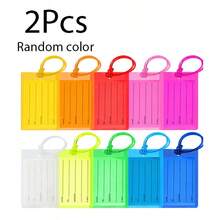 1Pc/2/4/6/8/10/12/15/20Pcs Luggage Tags, PVC Travel Bag ID Tags, Essential Airplane Travel Accessories, Suitcase Enhancement Gear - View 14