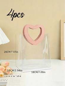 Pvc Transparent Wedding Gift Bags, Reusable Transparent Gift Bags - Transparent Pvc Party Gift Bags, Suitable For Weddings, Bridal Showers, Birthdays, Mother's Day, Home Use | Decorative Gift Bags | Durable Gift Bags, Wedding Gift Bags - A - View 11