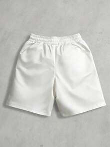 Strevion SUPERMAN Short de sport décontracté à imprimé graphique de super-héros ample pour hommes, été - Blanc - Voir 2