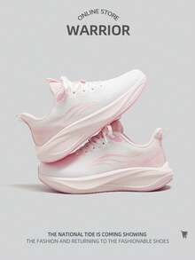 WARRIOR 1双休闲运动低帮运动鞋，日常跑步和健身鞋 - 白淺粉 - 查看 2