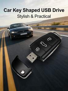 BIYETIMI Car Key Shaped USB Flash Drive, Portable Stylish USB Memory Stick, High-Speed Data Storage Pen Drive For Laptop, PC, Car Audio - Perfect Gift For Car Enthusiasts - View 4