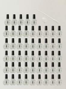 5个/10个/20个/30个/50个装方形透明玻璃可填充指甲油瓶，容量分别为3毫升/5毫升/7毫升/8毫升/10毫升/12毫升/15毫升，便携式美甲样品瓶，带刷子 - 查看 53