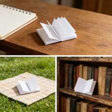 1:12 Scale Mini White Blank Books, Dollhouse Decor, Miniature Fake Books, Dollhouse Study Accessories, BJD Doll Supplies, DIY Craft And Photography Props - Multicolor - View 6