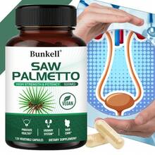 Bunkell Saw Palmetto Supplements 500mg Per Serving - High Potency Formula, Prostate & Kidney Support - 120 Capsules - 1 Bottle - View 1
