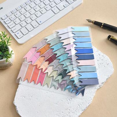 1200/2400pcs Office Supplies Include Sticky Notes, Categorized Memo Stickers, Student Label Tags, All Made Of Semi-Transparent PET Material.School Supplies,Back-To-School Supplies