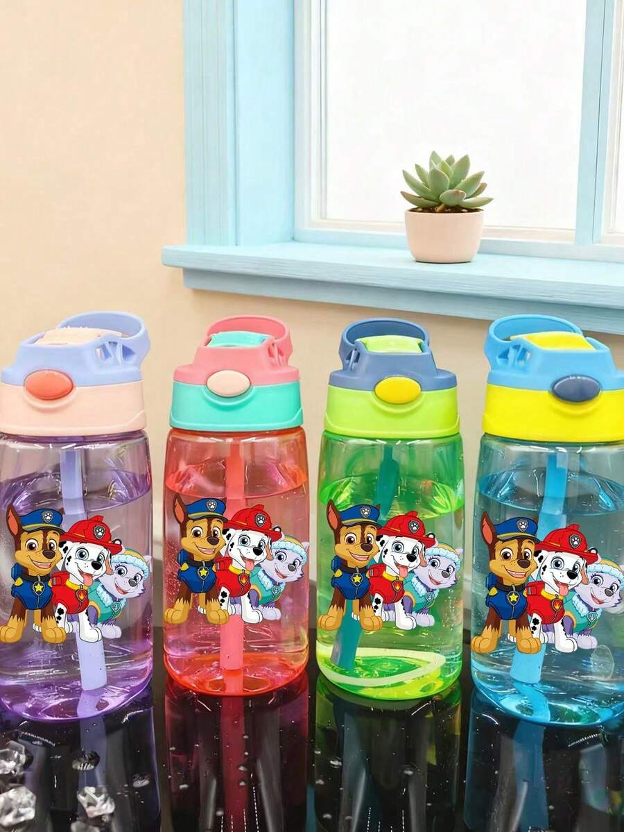 1 Paw Patrol Pikachu 500ml/16oz Party Wassertasse blau lila mit Strohhalm und tragbarem Griff, kann Eiswürfel halten, geeignet für Outdoor-Aktivitäten auf dem Campus, Reisen und Fitness, universelles Wasser-Nachfüllutensil oder Geburtstagsgeschenk, Halloween-Geschenk, Thanksgiving-Geschenk und Weihnachtsgeschenk (einige Teile können zufällig sein) - Übersicht 1