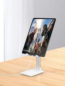 Giá đỡ điện thoại xoay được, giá đỡ điện thoại gập đôi, đế điện thoại để bàn có thể gập lại hoàn toàn, tương thích với iPhone 17/16/15/15 Pro Max/14 và tất cả các điện thoại thông minh. - trắng - Xem 9