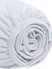 Single Fitted Sheet With Elastic All Around, Micropercal Flex 400 Thread Count, Soft Touch, Single, Double, Queen, King - 白色 - 查看 2