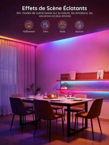 1pc Flexible RGB LED Neon Light Strip With Remote Control, Smart Lighting Modes, USB Powered, Length Options From 1m To 5m, Multi-Color Lighting For Christmas, Valentine's Day, Birthday Party Decoration, Suitable For Living Room, Bedroom And More - Multi-color light - View 6