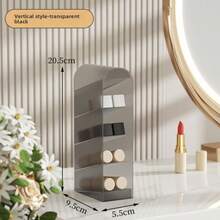 Giá đựng cọ trang điểm xoay chống bụi & dụng cụ sắp xếp bàn làm việc, giá đựng son môi trong suốt có thể trượt. - Màu đen trong suốt - Xem 9