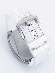 Men's Starry Sky Barrel Luxury Watch With Silicone Strap - Apricot - View 6