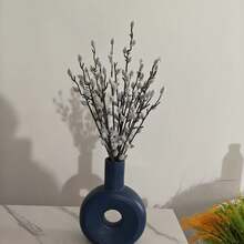 6pcs Artificial Silver Willow Berries Bouquet, Maintenance-Free, Modern Minimalist, Suitable For Indoor Tabletop, Entryway, Living Room Display, Various Festivals And Seasonal Decor - Milky - View 12