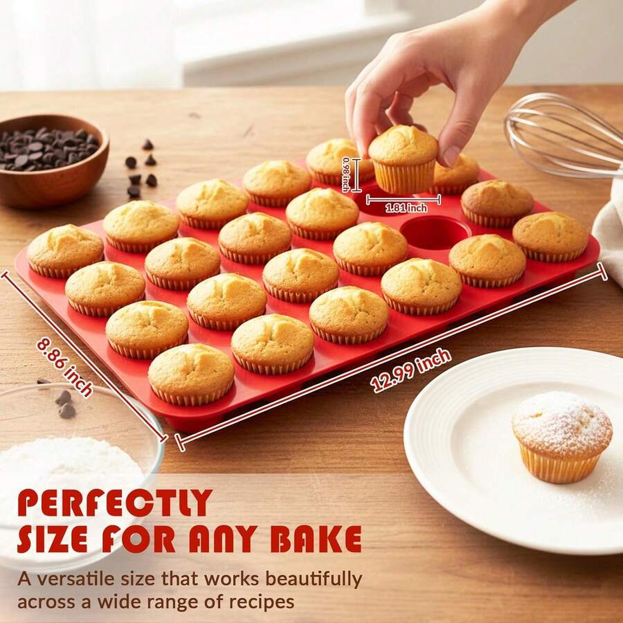 12/24pcs Set Odorless Non-Stick Silicone Muffin Cups, 1pc Standard Size Silicone Baking Mold - View 1