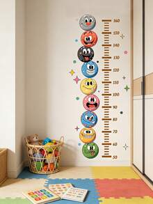 Cartoon Emotion Round Ball Height Stickers For Kids Room Self-Adhesive Growth Measurement Cute Development Record Decals - Multicolor - View 5