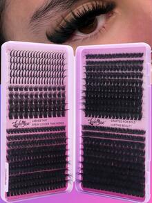 Fengxiu Eyelash Bộ 1 hộp/2 hộp 680/1360 sợi mi giả, mi giả từng sợi, độ cong D/DD, kích thước 0.35-0.63 inch, tự làm mi giả, mật độ hỗn hợp 50D+80D+100D+120DD, tự nhiên, mềm mại và dày, sợi mi giả 0.07mm, thích hợp cho Giáng sinh, Halloween, tiệc tùng, sử dụng hàng ngày, dụng cụ làm đẹp thiết yếu, làm đẹp và sức khỏe, làm đẹp lễ hội, mi giả từng sợi, mi giả, mi nối. - D - Xem 2