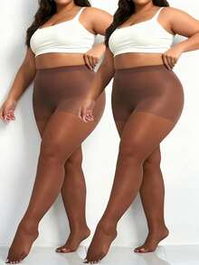 1 Pair Women's 30D Sexy Pantyhose - Coffee Brown - View 1