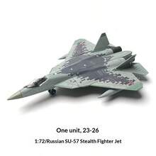 1:144比例 F14、Su57、F22、B2、Su25、A10 战斗轰炸机模型摆件，迷你塑料积木飞机模型收藏，创意圣诞礼物，适合14岁及以上人群 - 彩色 - 查看 7