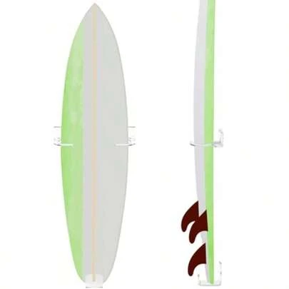 Yousoontic - Soporte de pared para tablas de surf de acrílico transparente para tablas de surf soporte vertical para tablas de aletas snowboard con capacidad para 50 libras