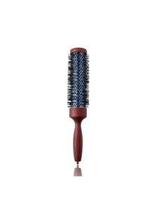 1pc Red-Brown Extra Long Aluminum Barrel Hair Salon Styling Round Brush, Curling, Smoothing, Volumizing, Anti-Static, Tapered Tip - Mocha Brown - View 11
