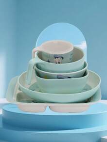 1 bộ đồ ăn bằng melamine hình vịt Donald hoạt hình Disney, quà tặng sinh nhật cho gia đình, đẹp và bền, dễ thương. - Nhiều màu - Xem 2